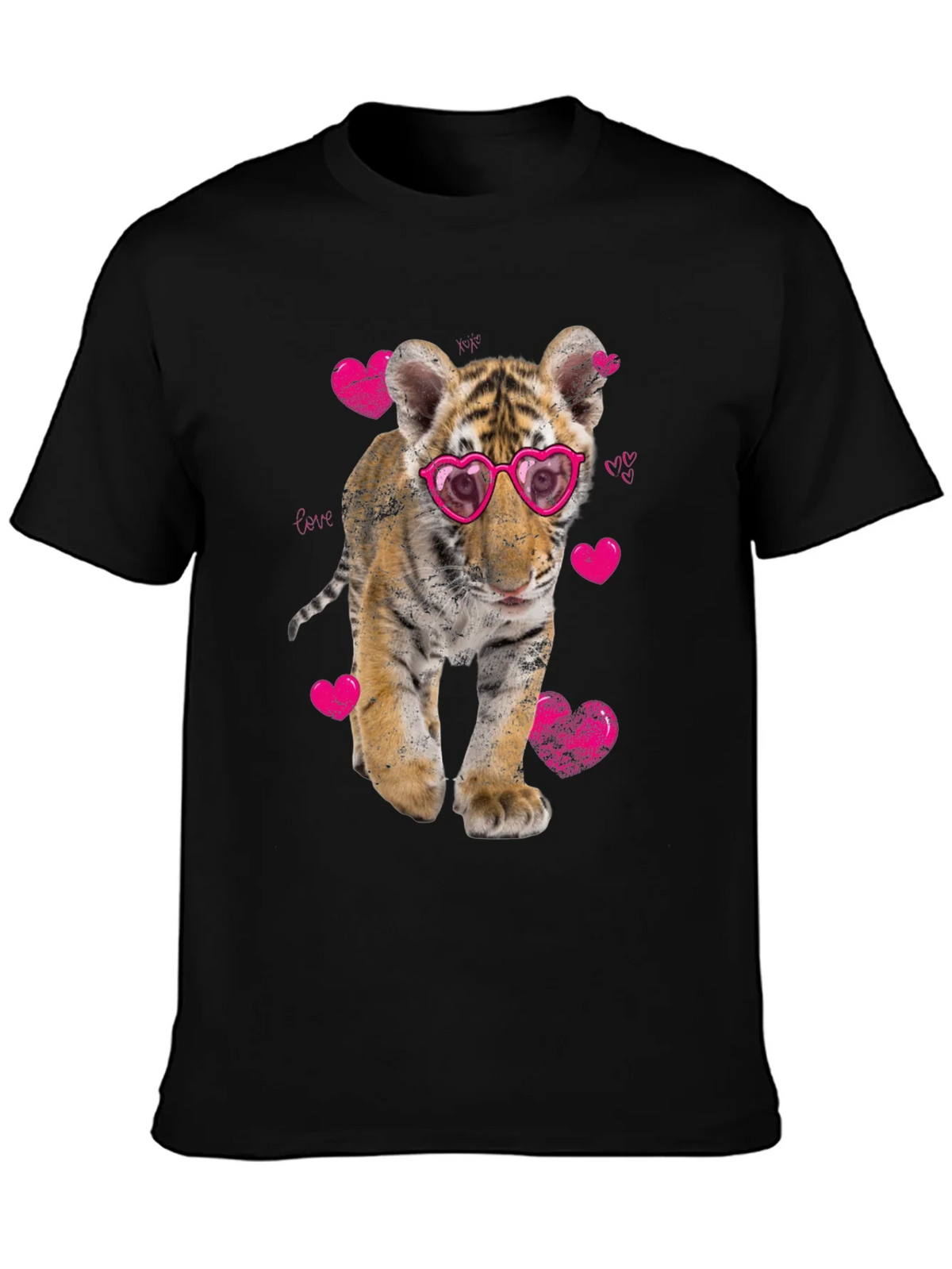 Cute Tiger Cub Love T-Shirt - Valentines Day Tee product image 1