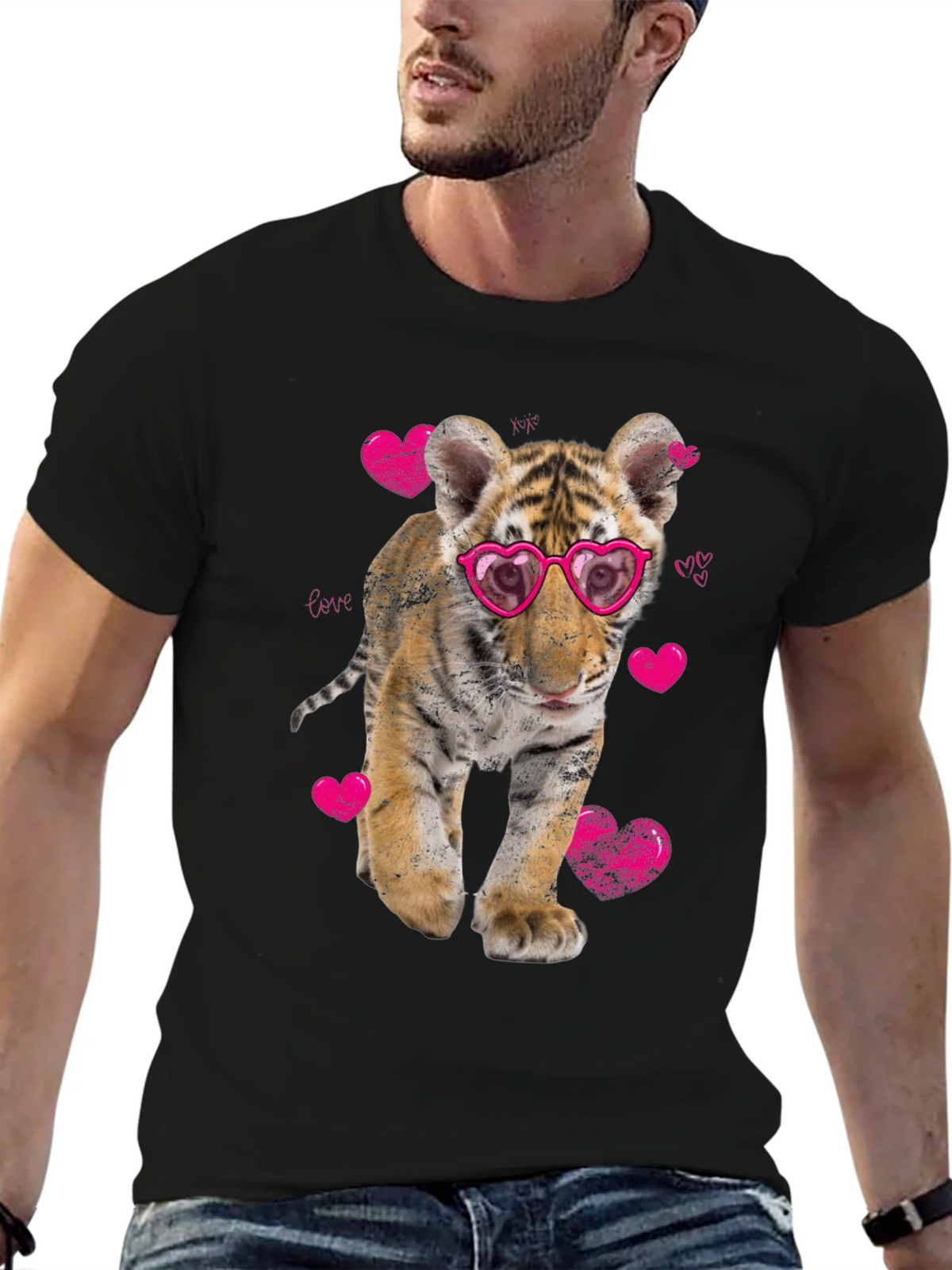 Cute Tiger Cub Love T-Shirt - Valentines Day Tee product image 2