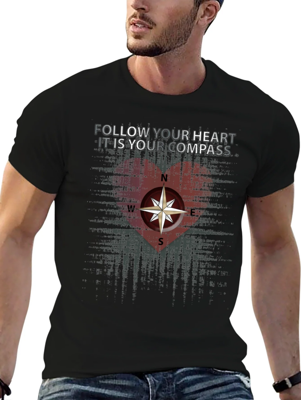 Follow Your Heart Compass Graphic Tee product image 6