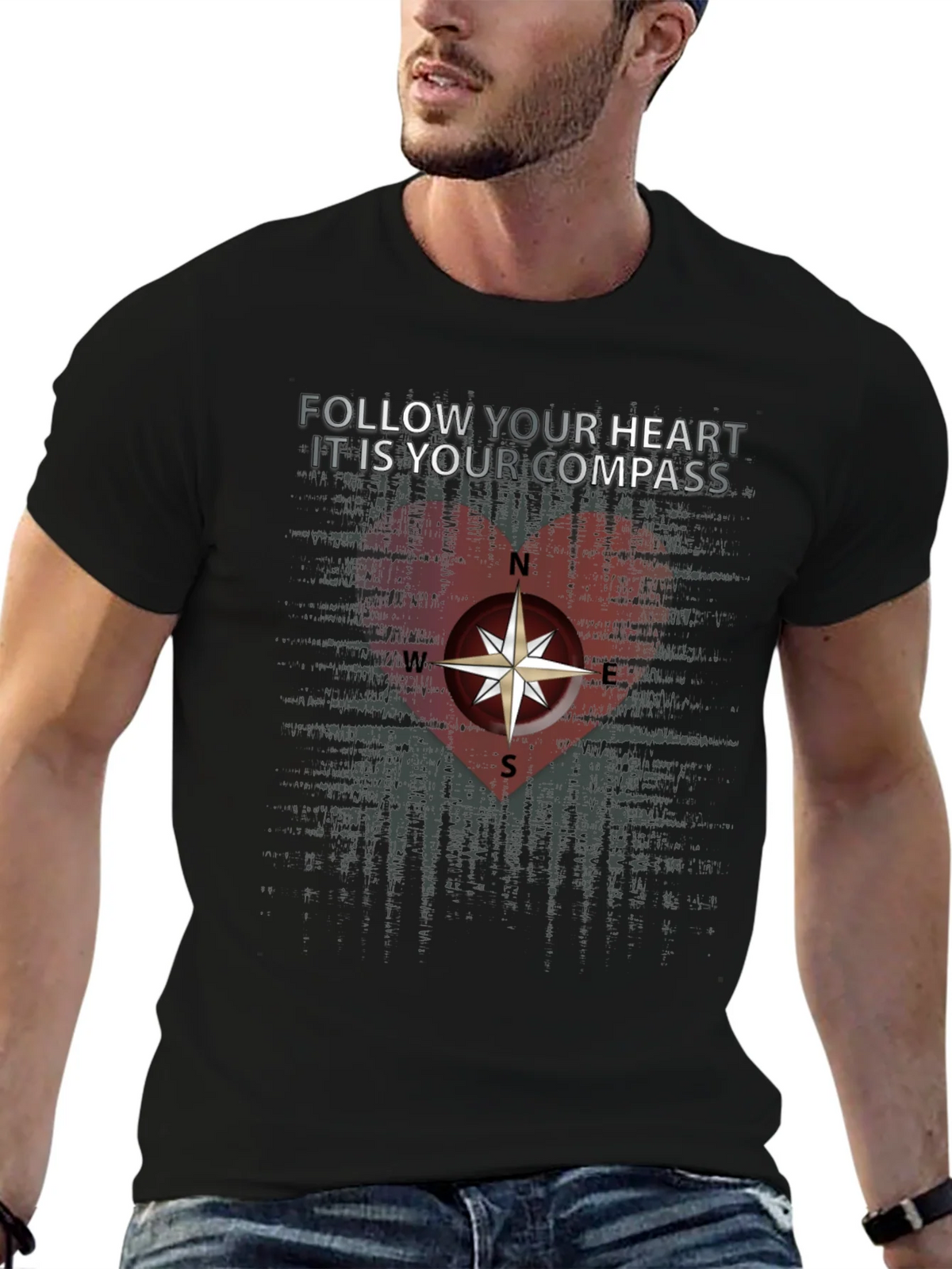 Follow Your Heart Compass Graphic Tee product image 6