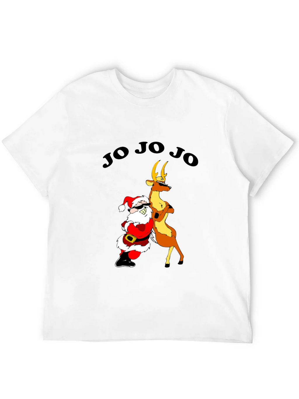 Cool Santa & Reindeer Graphic T-Shirt - Ho Ho Ho Holiday Tee product image 11