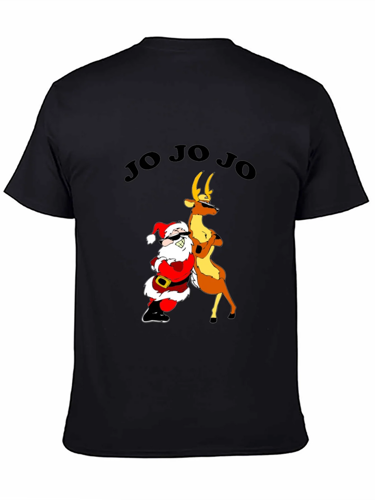 Cool Santa & Reindeer Graphic T-Shirt - Ho Ho Ho Holiday Tee product image 4