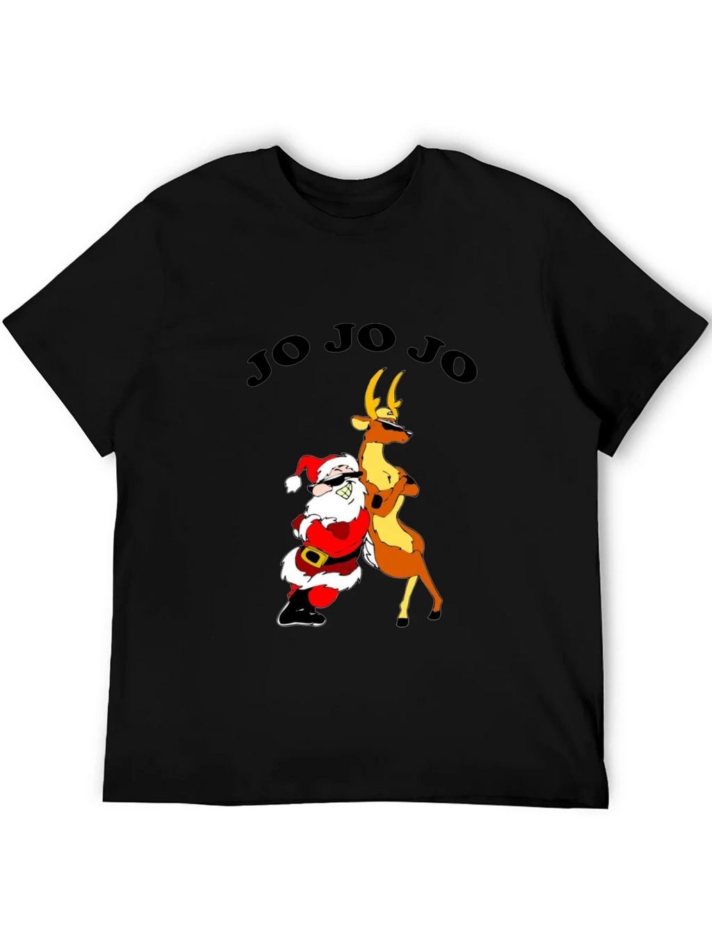 Cool Santa & Reindeer Graphic T-Shirt - Ho Ho Ho Holiday Tee product image 5