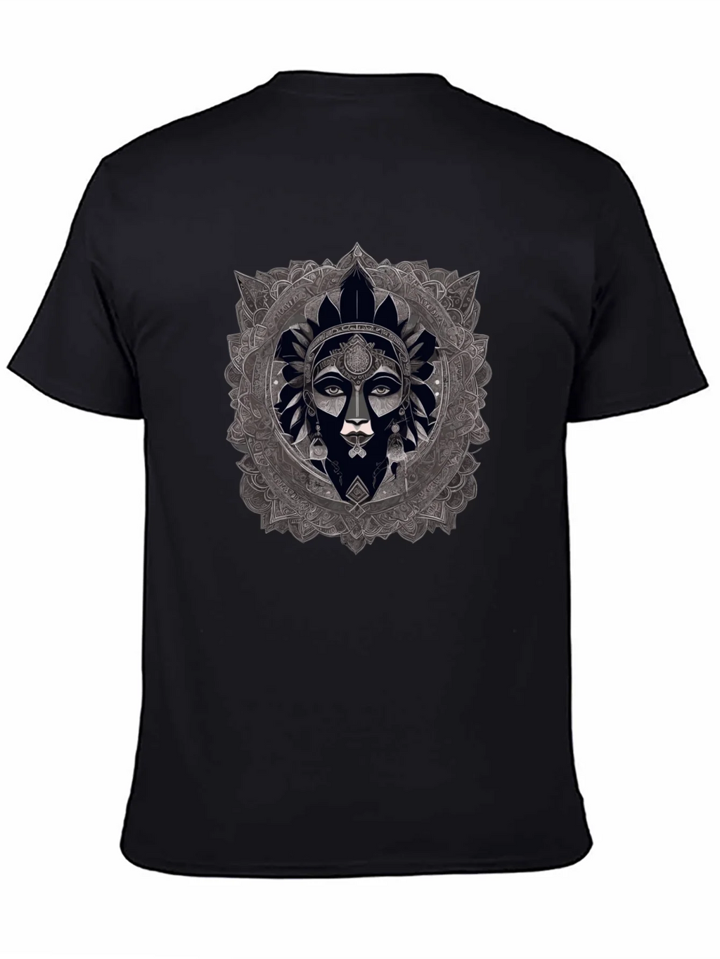 Mandala Woman Graphic Black T-Shirt product image 4