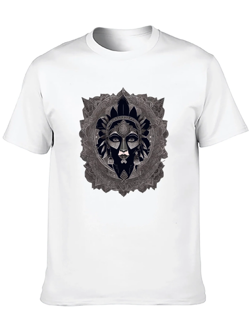 Mandala Woman Graphic Black T-Shirt product image 9