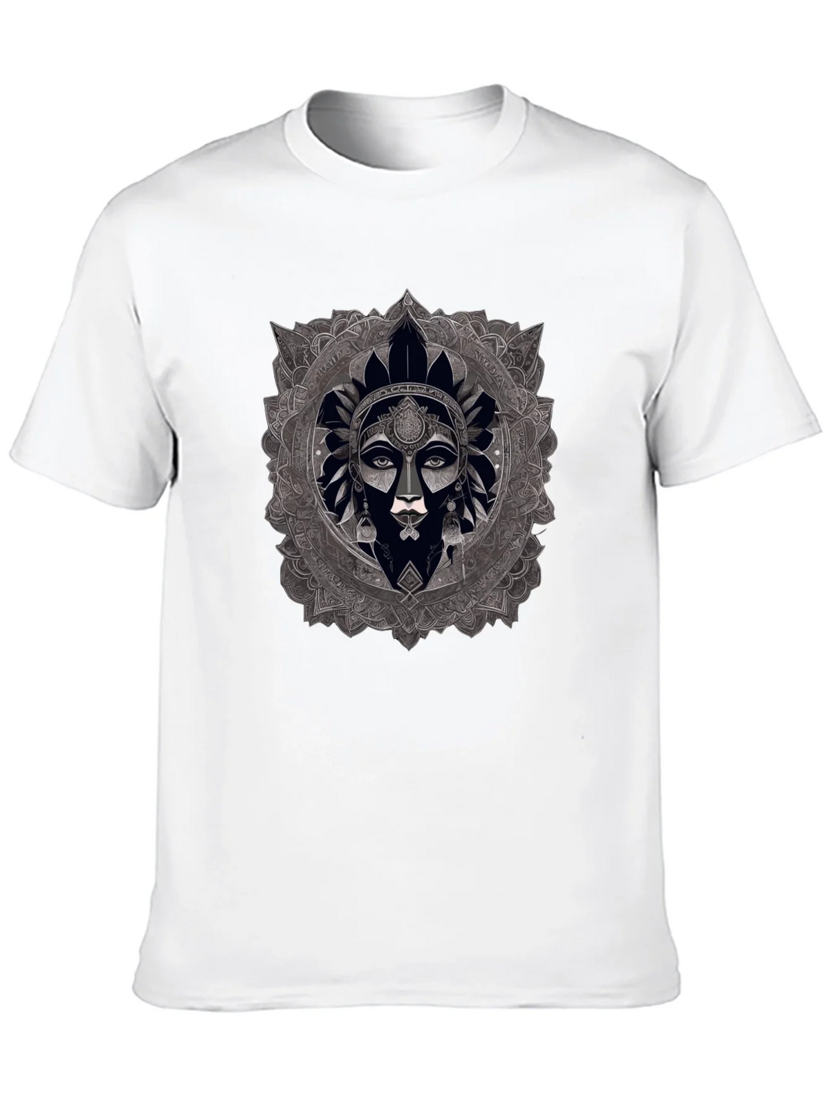 Mandala Woman Graphic Black T-Shirt product image 9