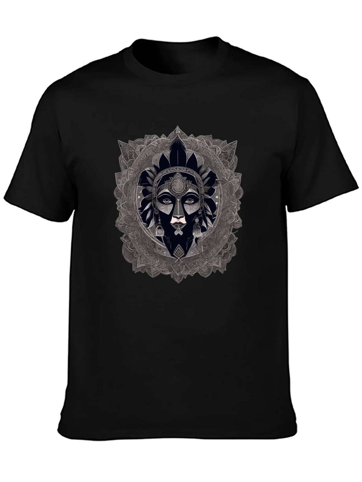 Mandala Woman Graphic Black T-Shirt product image 3