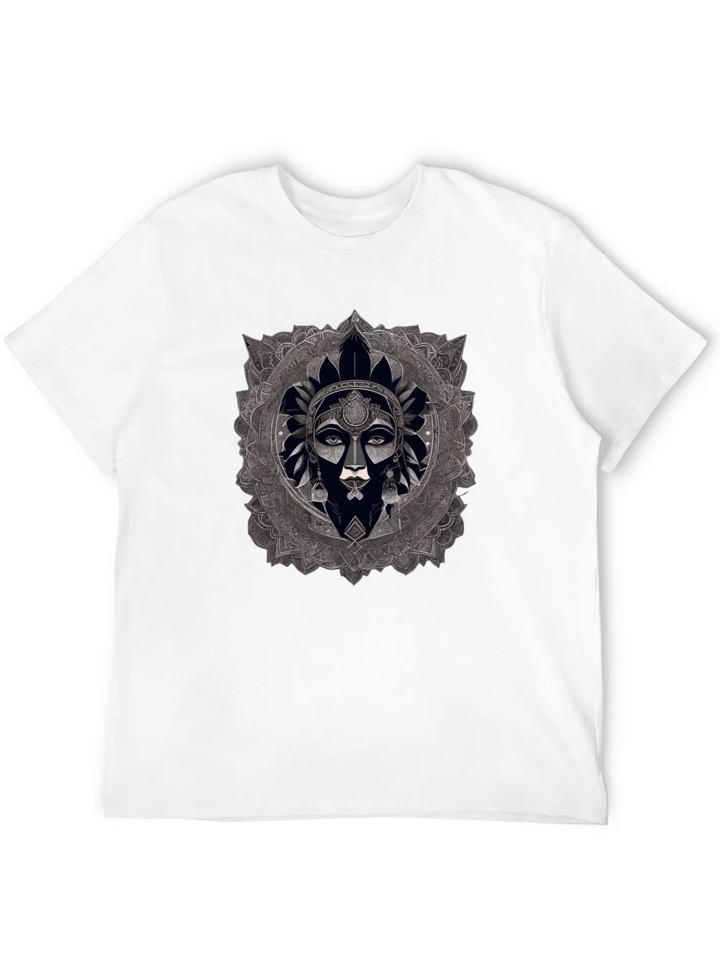 Mandala Woman Graphic Black T-Shirt product image 11