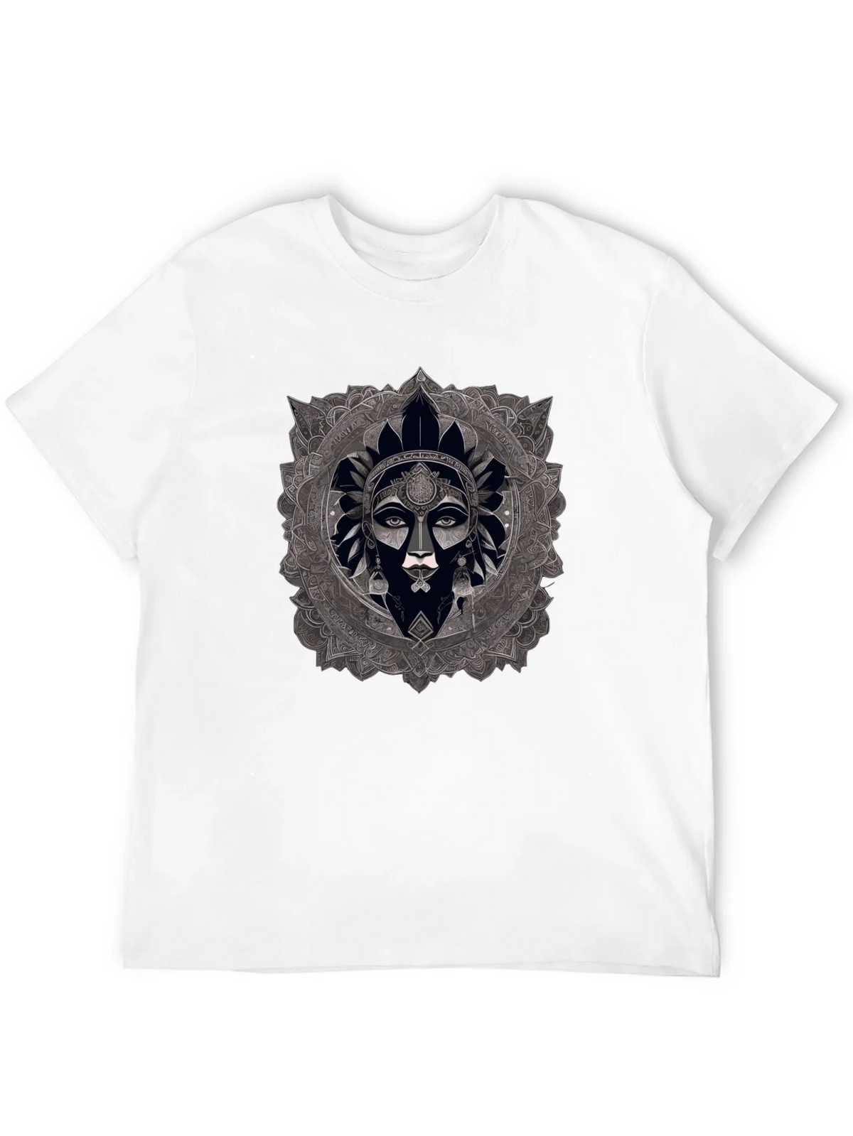 Mandala Woman Graphic Black T-Shirt product image 11