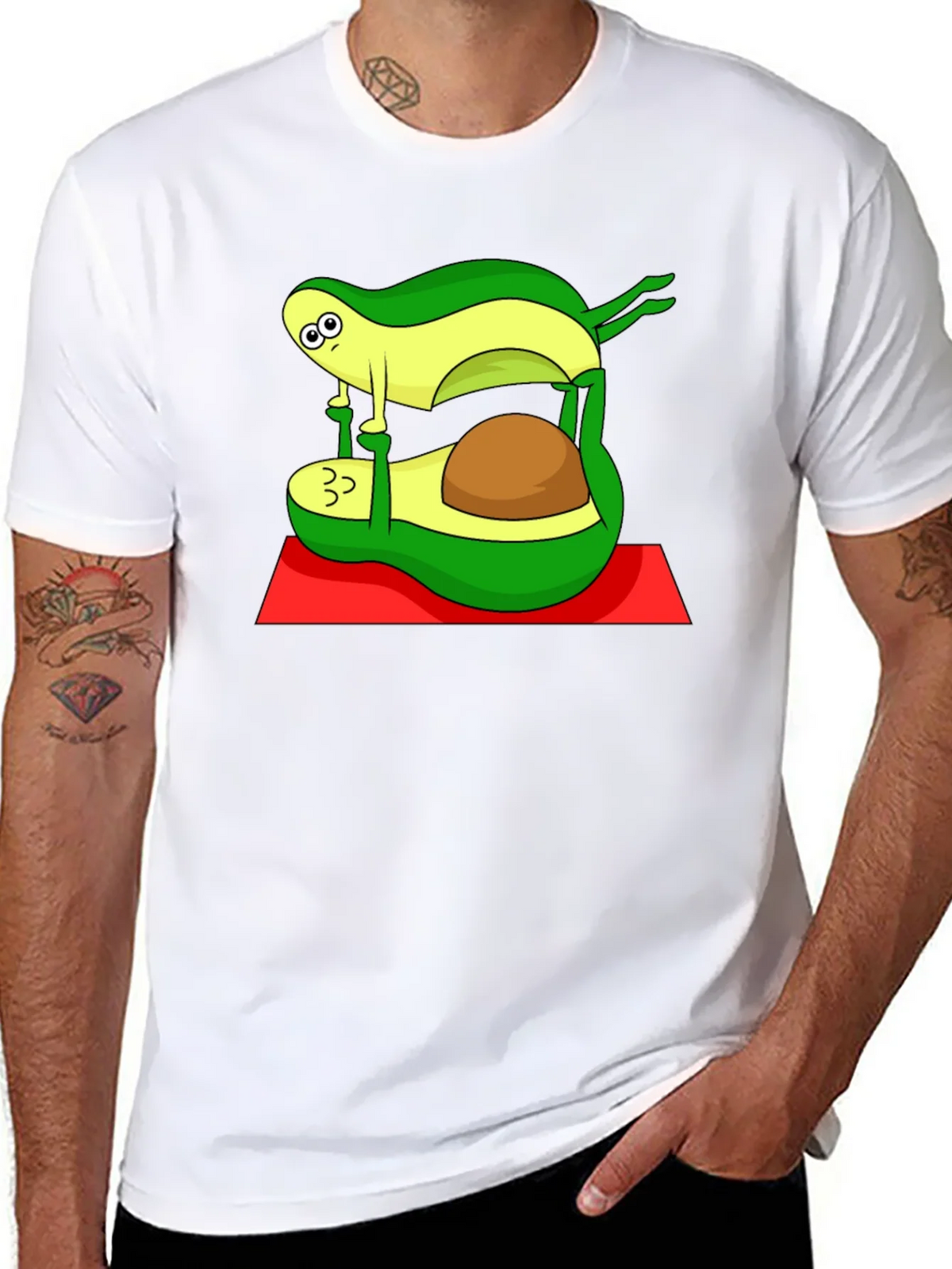 Yoga Avocado Black T-Shirt product image 7