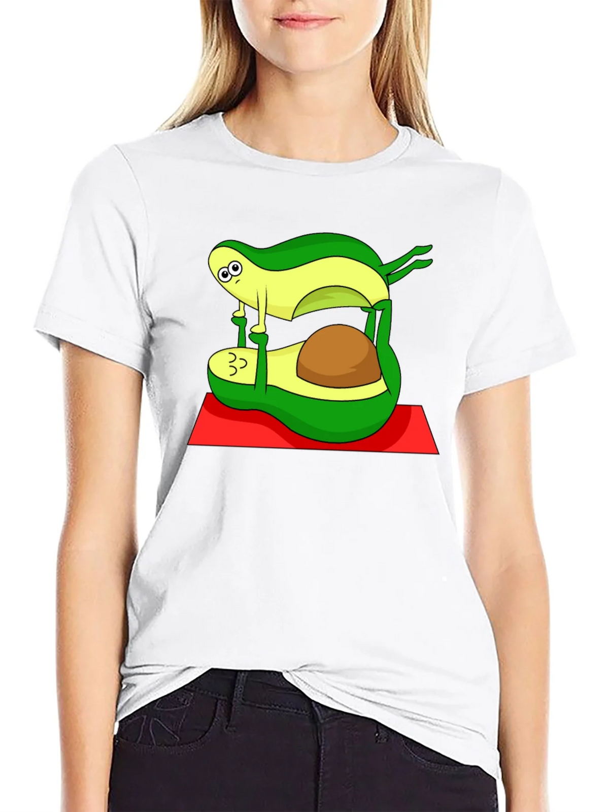 Yoga Avocado Black T-Shirt product image 8