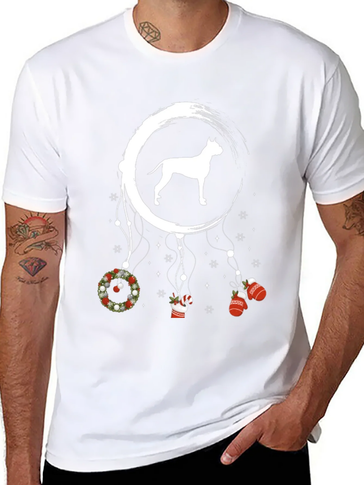 Dog Dreamcatcher Holiday T-Shirt product image 7