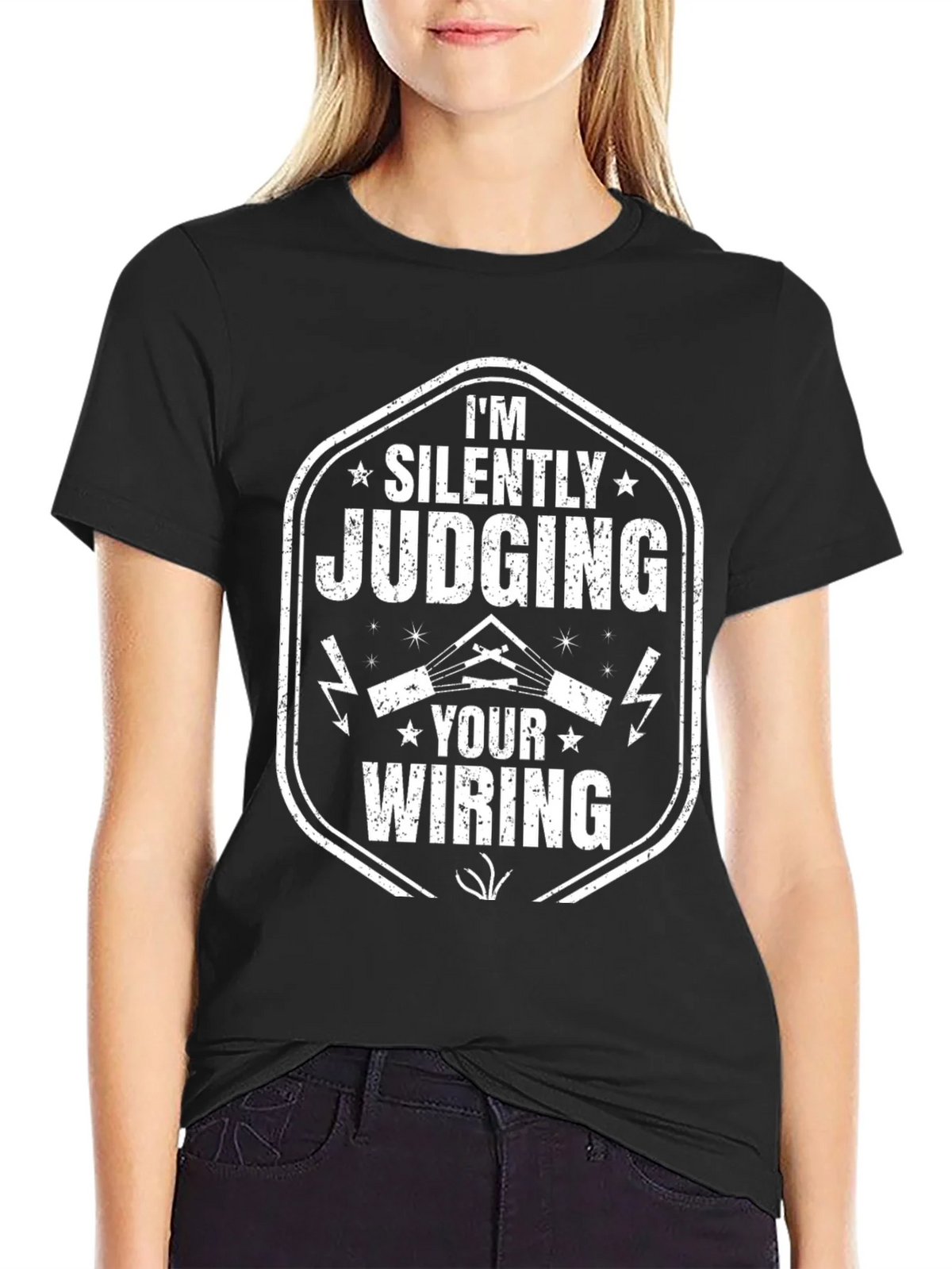Silently Judging Your Wiring Electrician T-Shirt product image 2