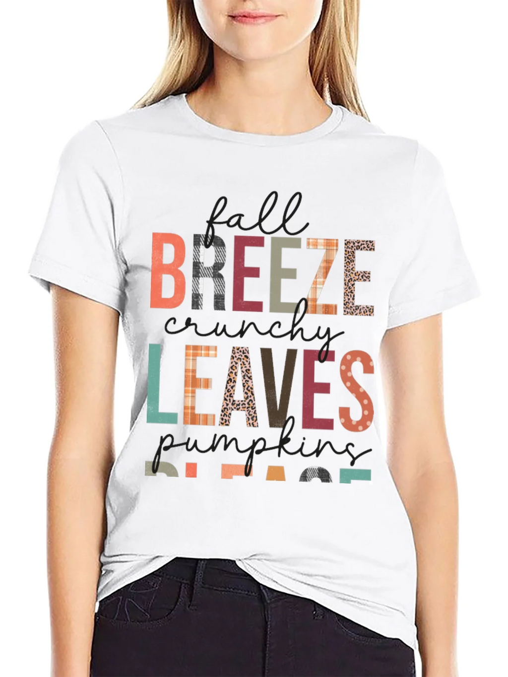 Fall Breeze Leaves Pumpkins Please Graphic Tee product image 8