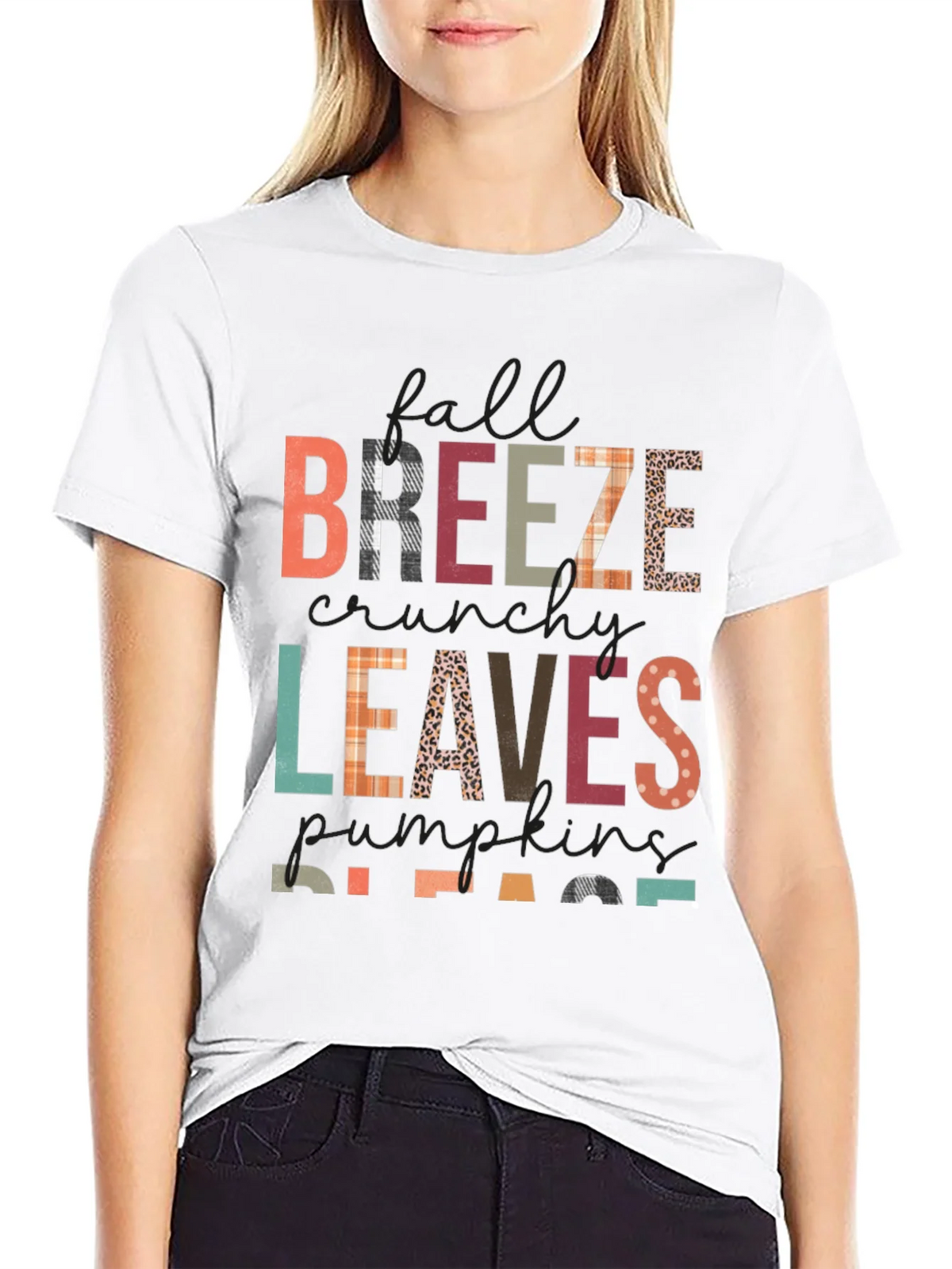Fall Breeze Leaves Pumpkins Please Graphic Tee product image 8