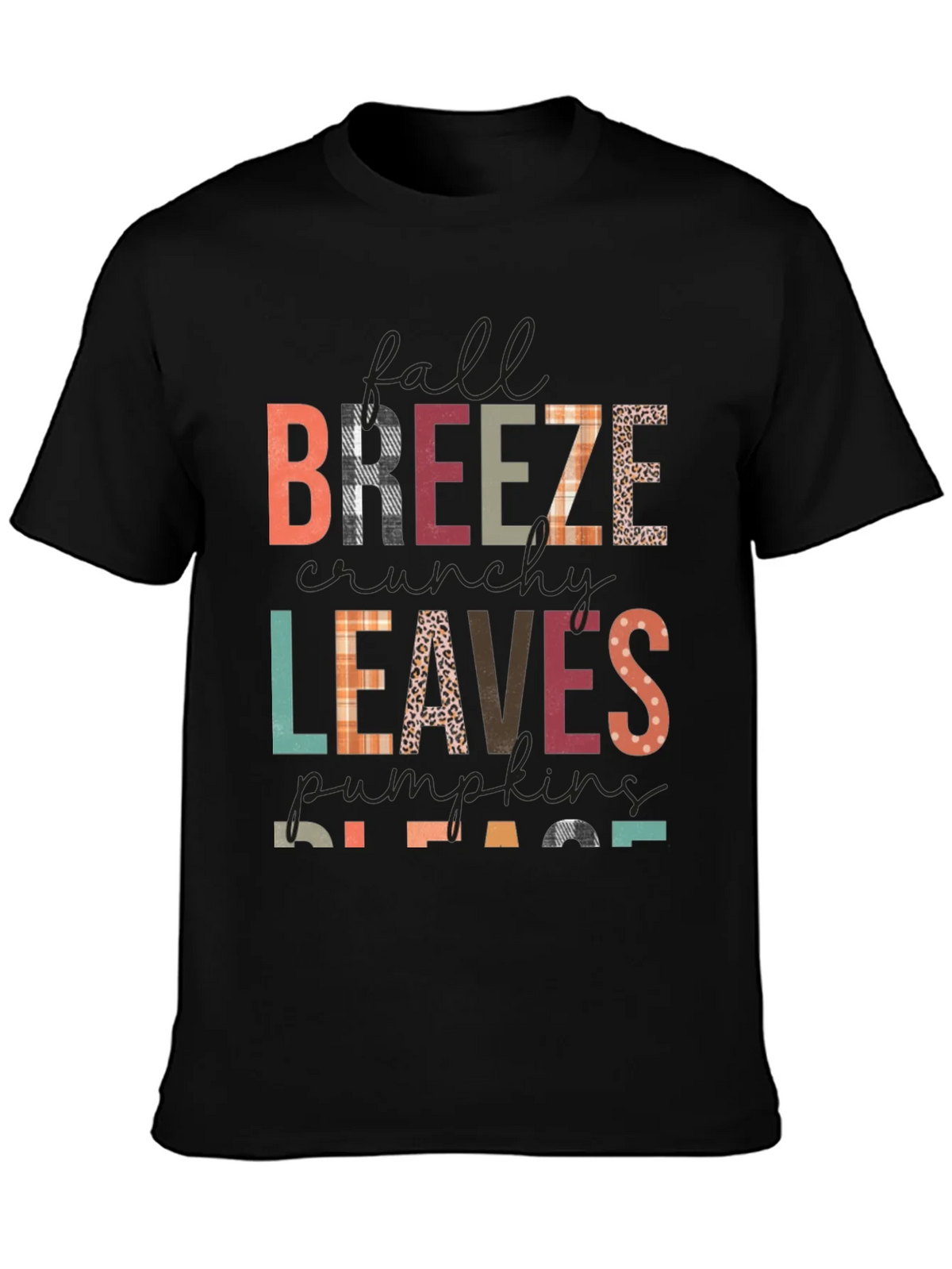 Fall Breeze Leaves Pumpkins Please Graphic Tee product image 3