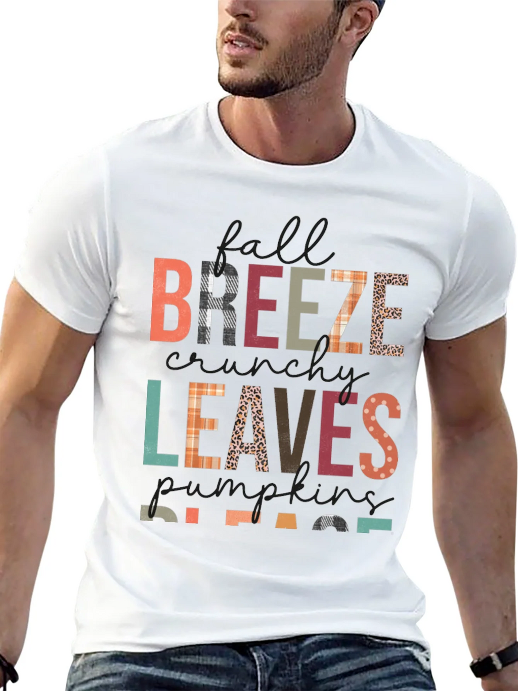 Fall Breeze Leaves Pumpkins Please Graphic Tee product image 12