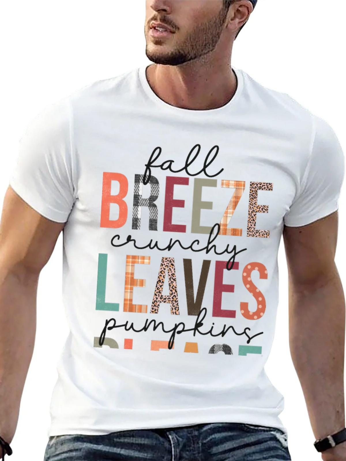 Fall Breeze Leaves Pumpkins Please Graphic Tee product image 12