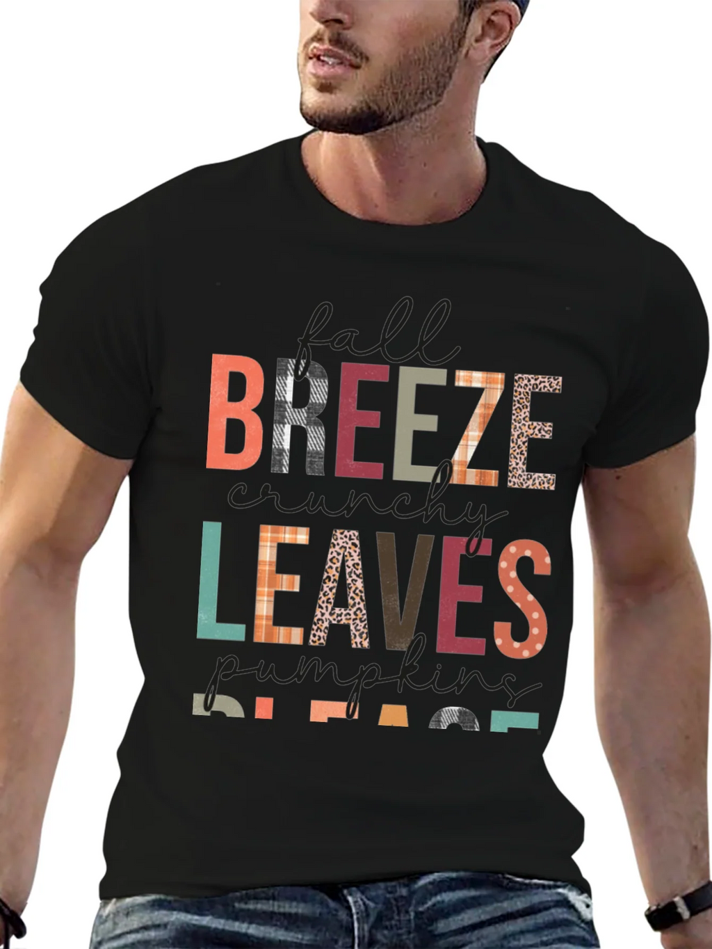 Fall Breeze Leaves Pumpkins Please Graphic Tee product image 6