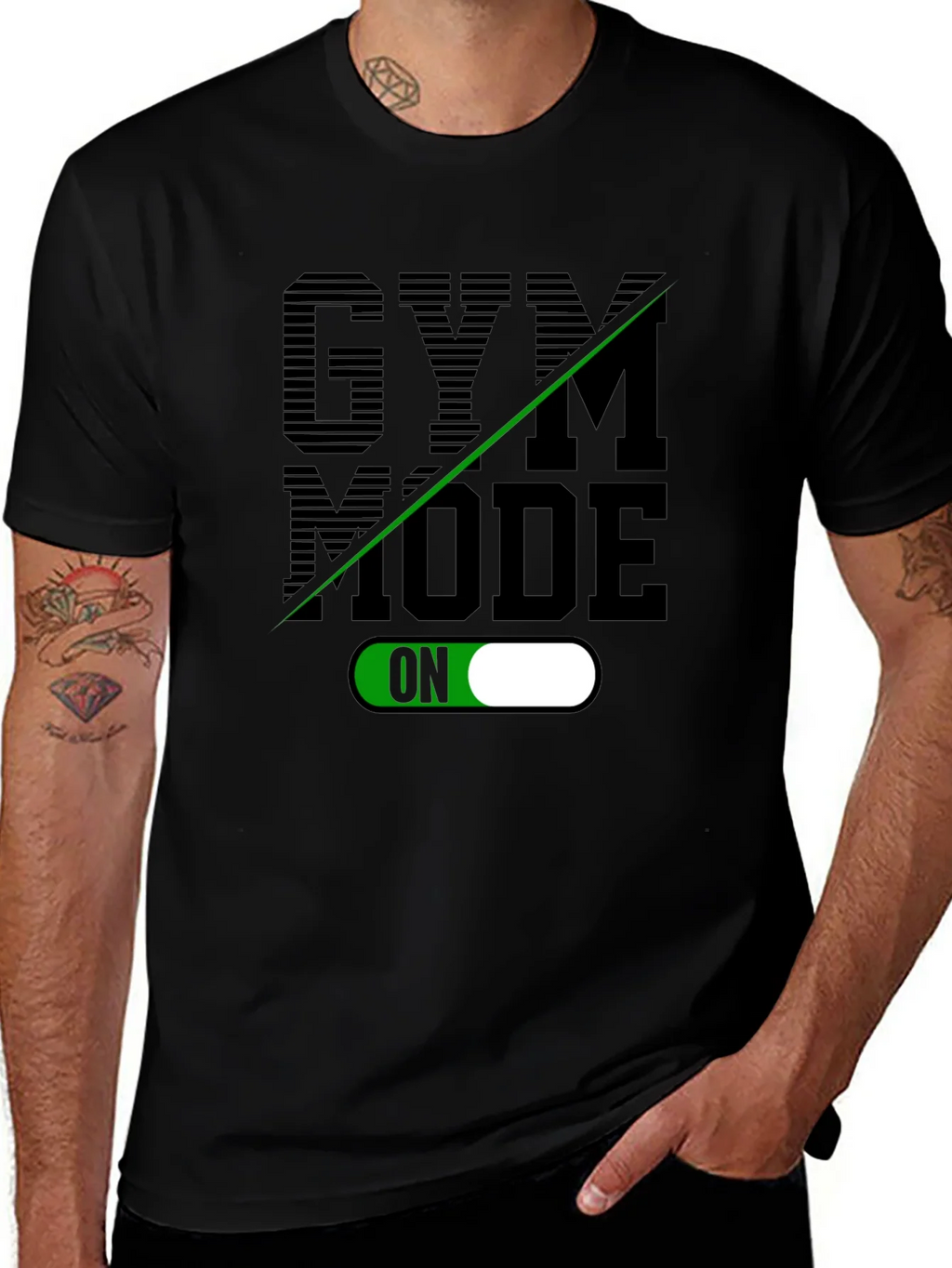 Gym Mode On Black T-Shirt product image 1