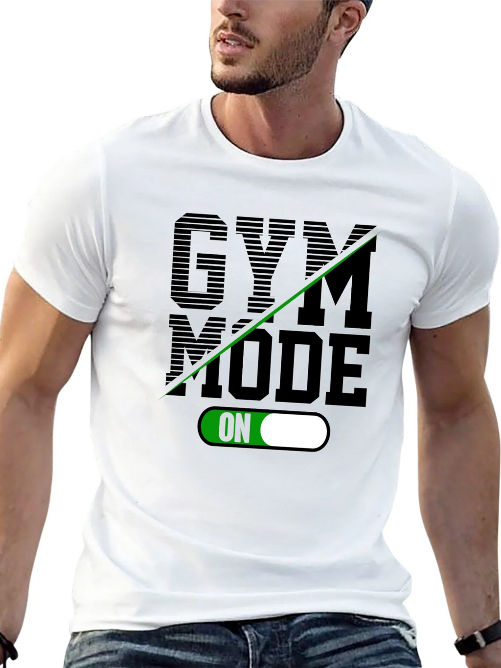 Gym Mode On Black T-Shirt product image 12