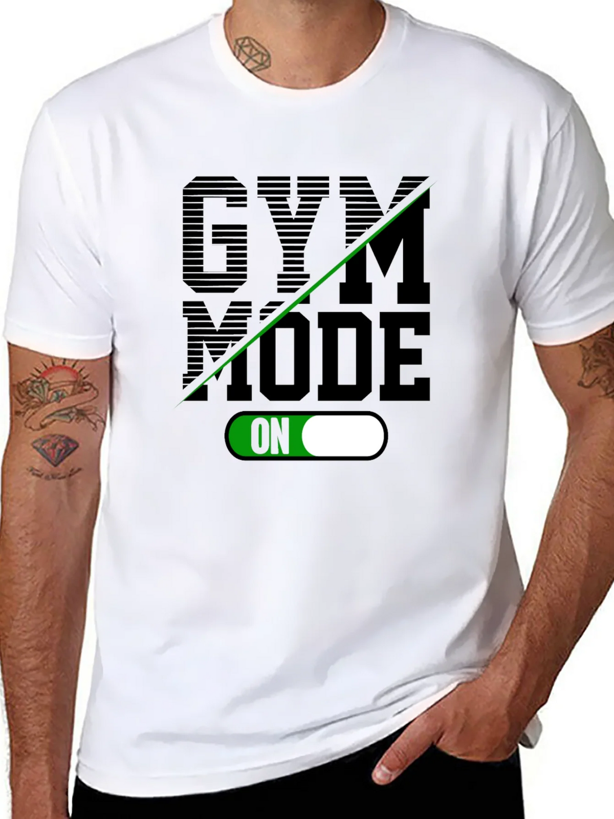 Gym Mode On Black T-Shirt product image 7