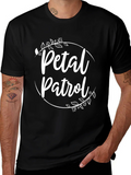 Petal Patrol Graphic Tee - Black Crew Neck T-Shirt product image 1