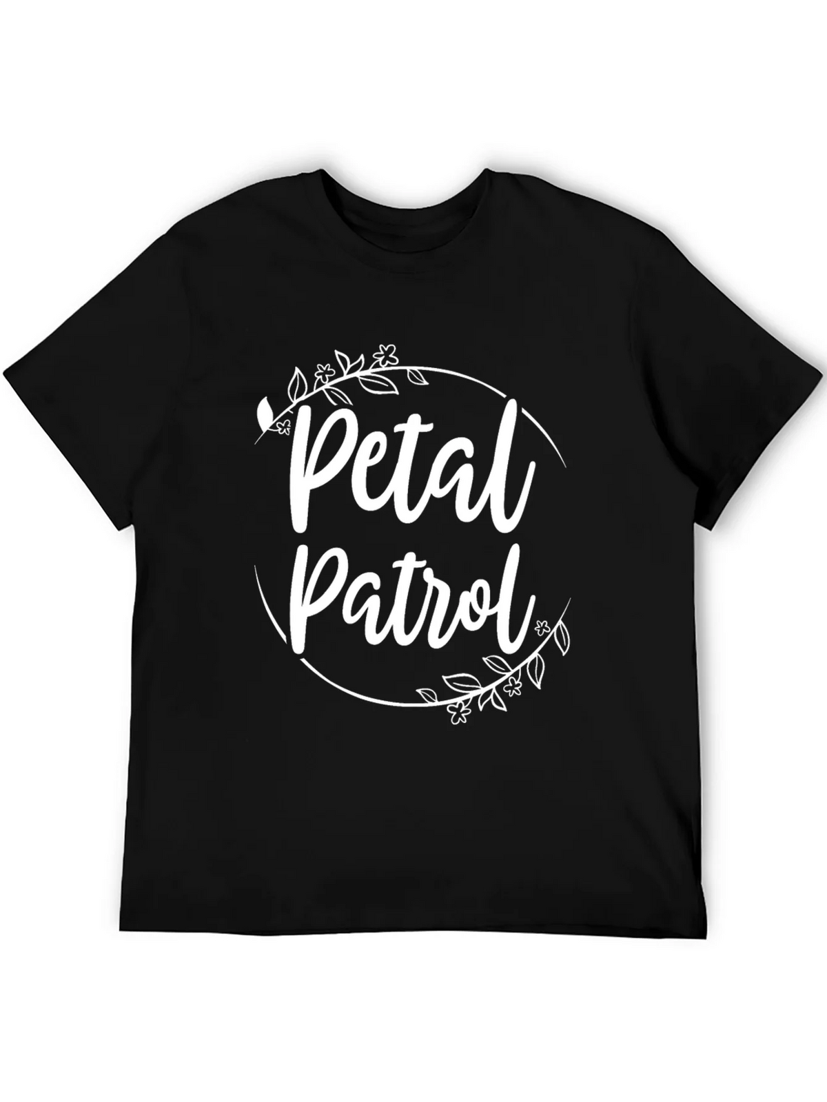 Petal Patrol Graphic Tee - Black Crew Neck T-Shirt product image 5