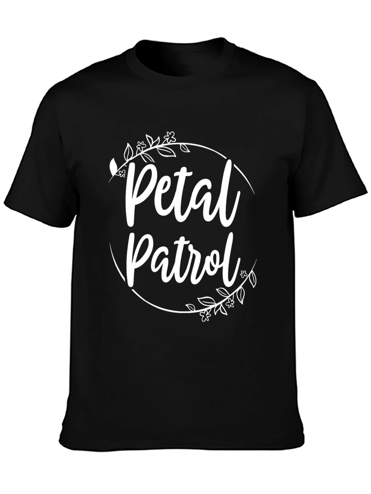Petal Patrol Graphic Tee - Black Crew Neck T-Shirt product image 3