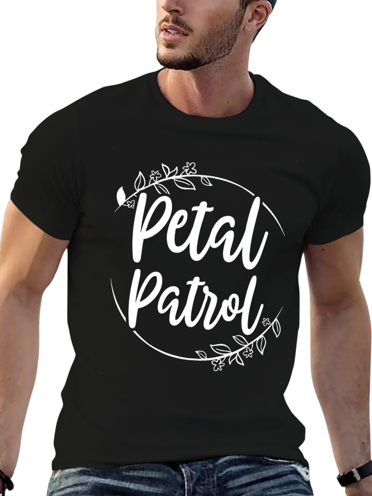Petal Patrol Graphic Tee - Black Crew Neck T-Shirt product image 6