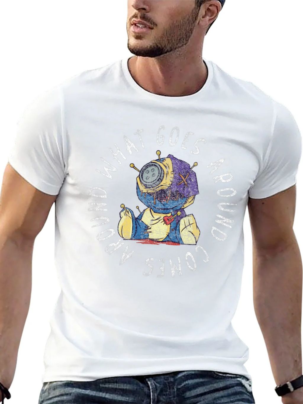 Voodoo Doll Graphic Tee - What Goes Around Comes product image 12