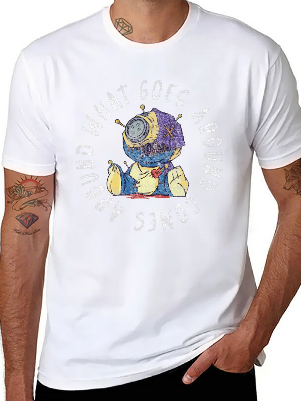 Voodoo Doll Graphic Tee - What Goes Around Comes product image 7