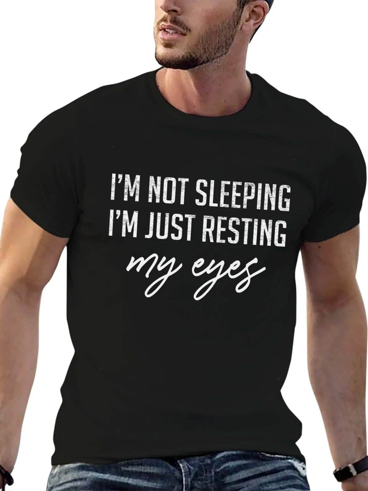 Resting Eyes Graphic Tee - Funny Comfort product image 6