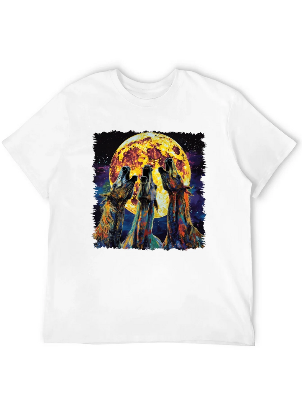 Howling Wolves Moon Graphic Tee - Black product image 11