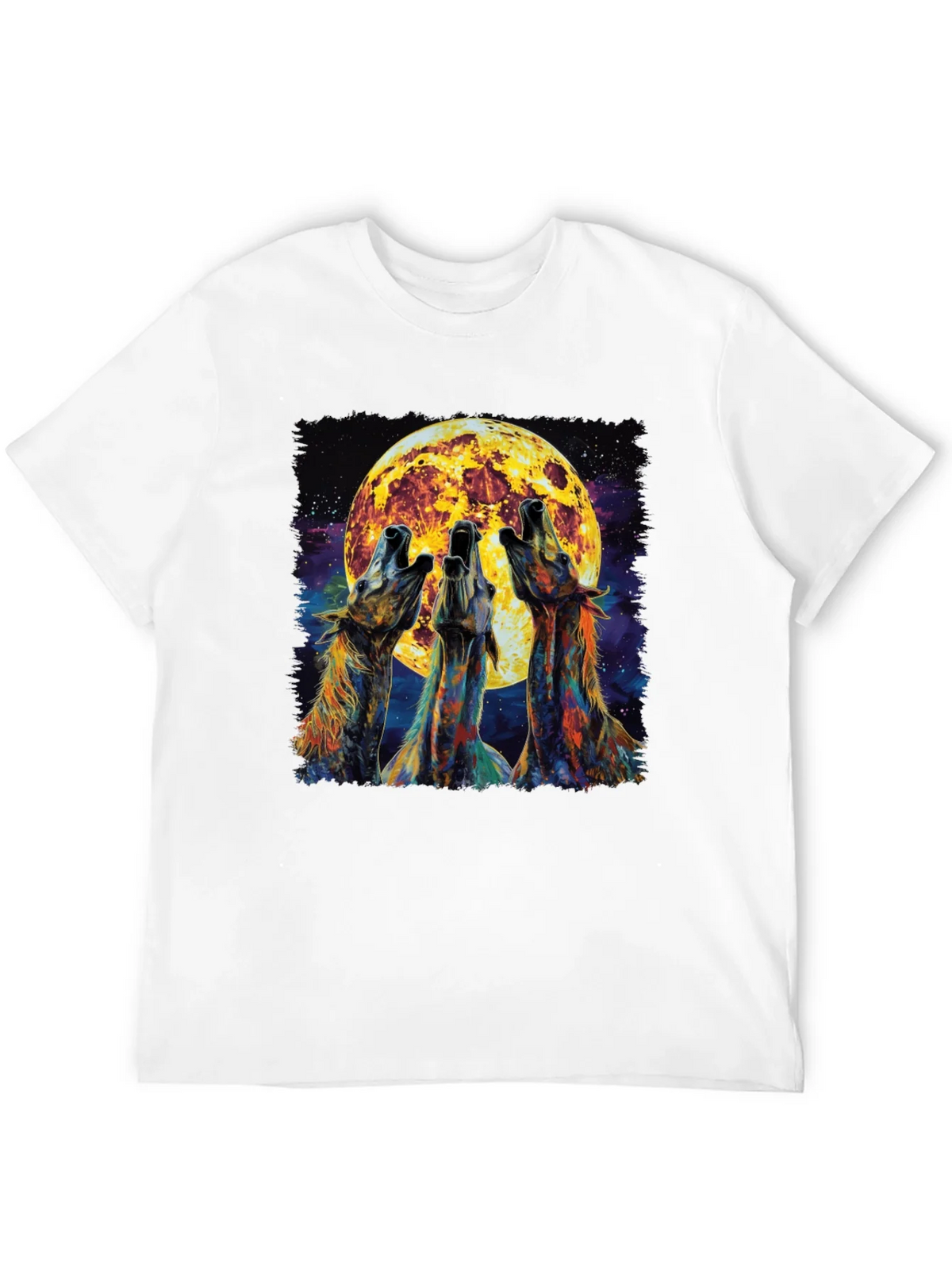 Howling Wolves Moon Graphic Tee - Black product image 11