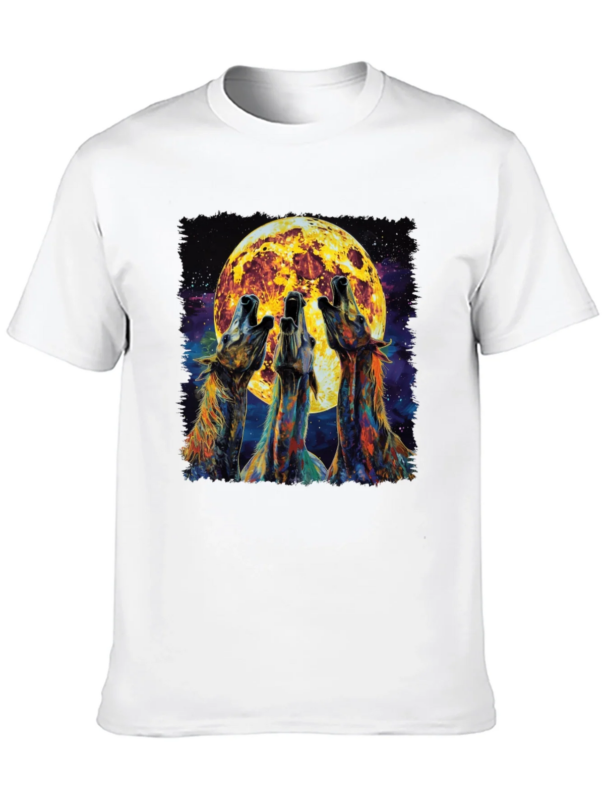 Howling Wolves Moon Graphic Tee - Black product image 9