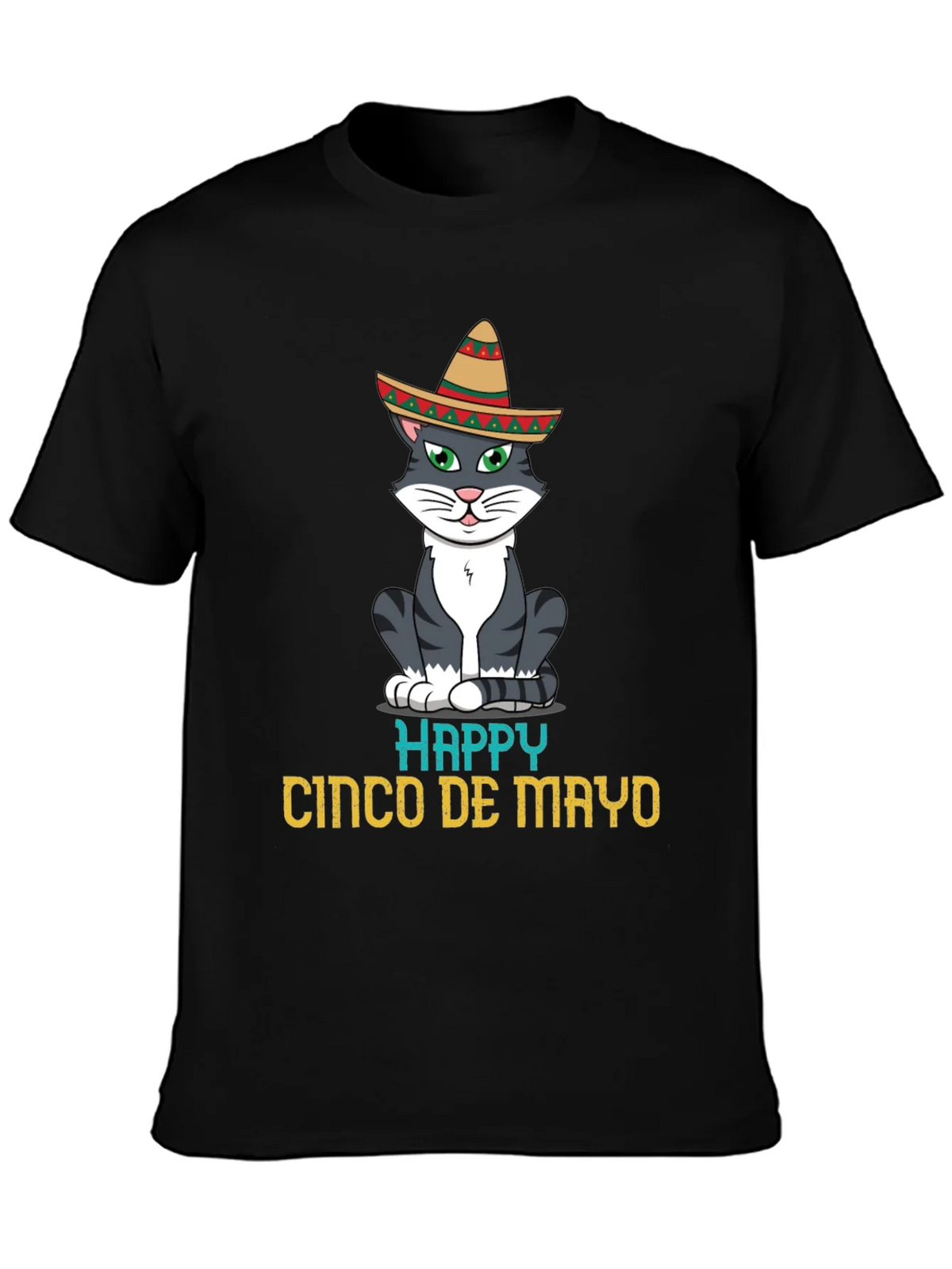 Happy Cinco De Mayo Cat T-Shirt product image 3