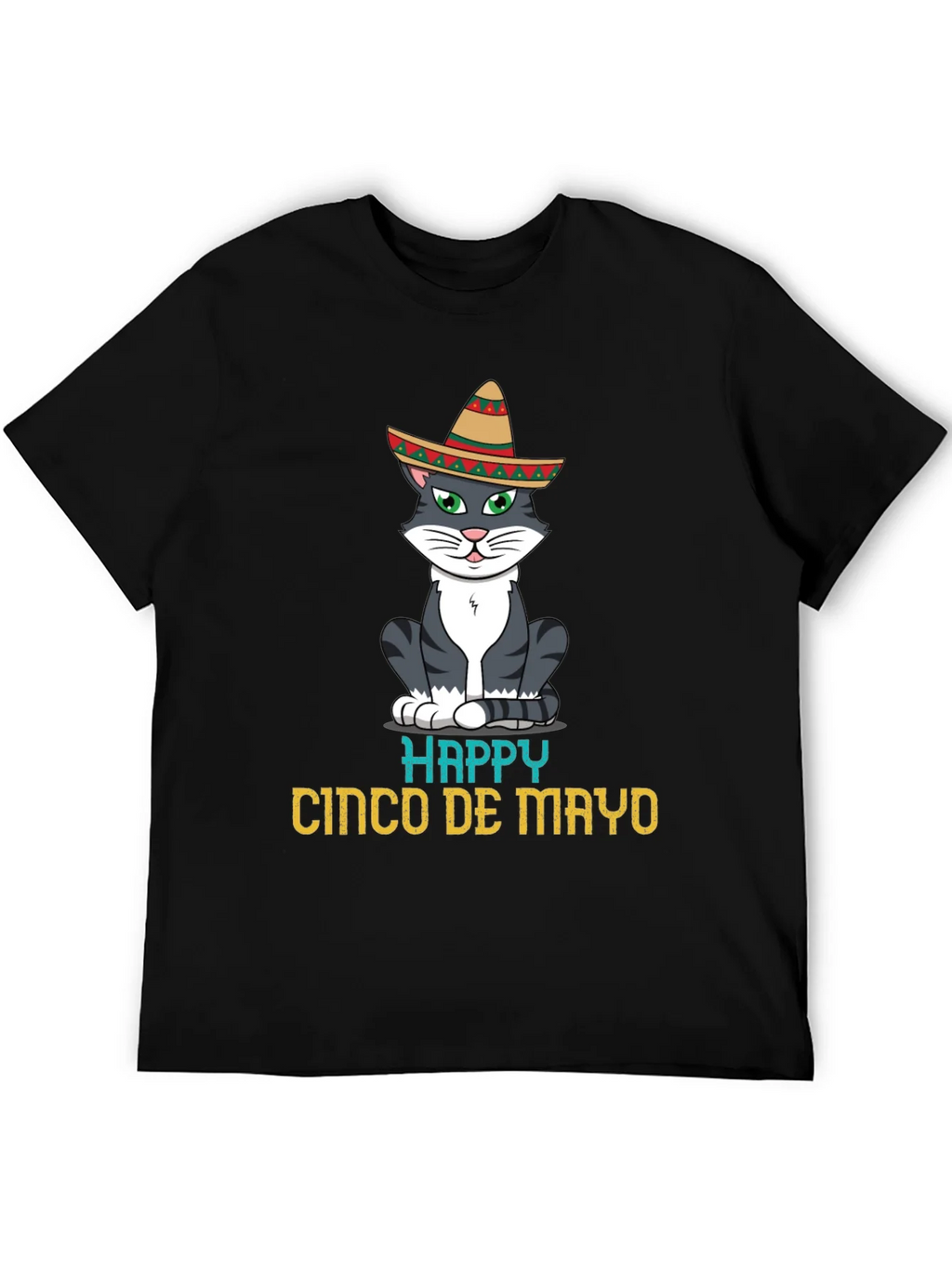 Happy Cinco De Mayo Cat T-Shirt product image 5