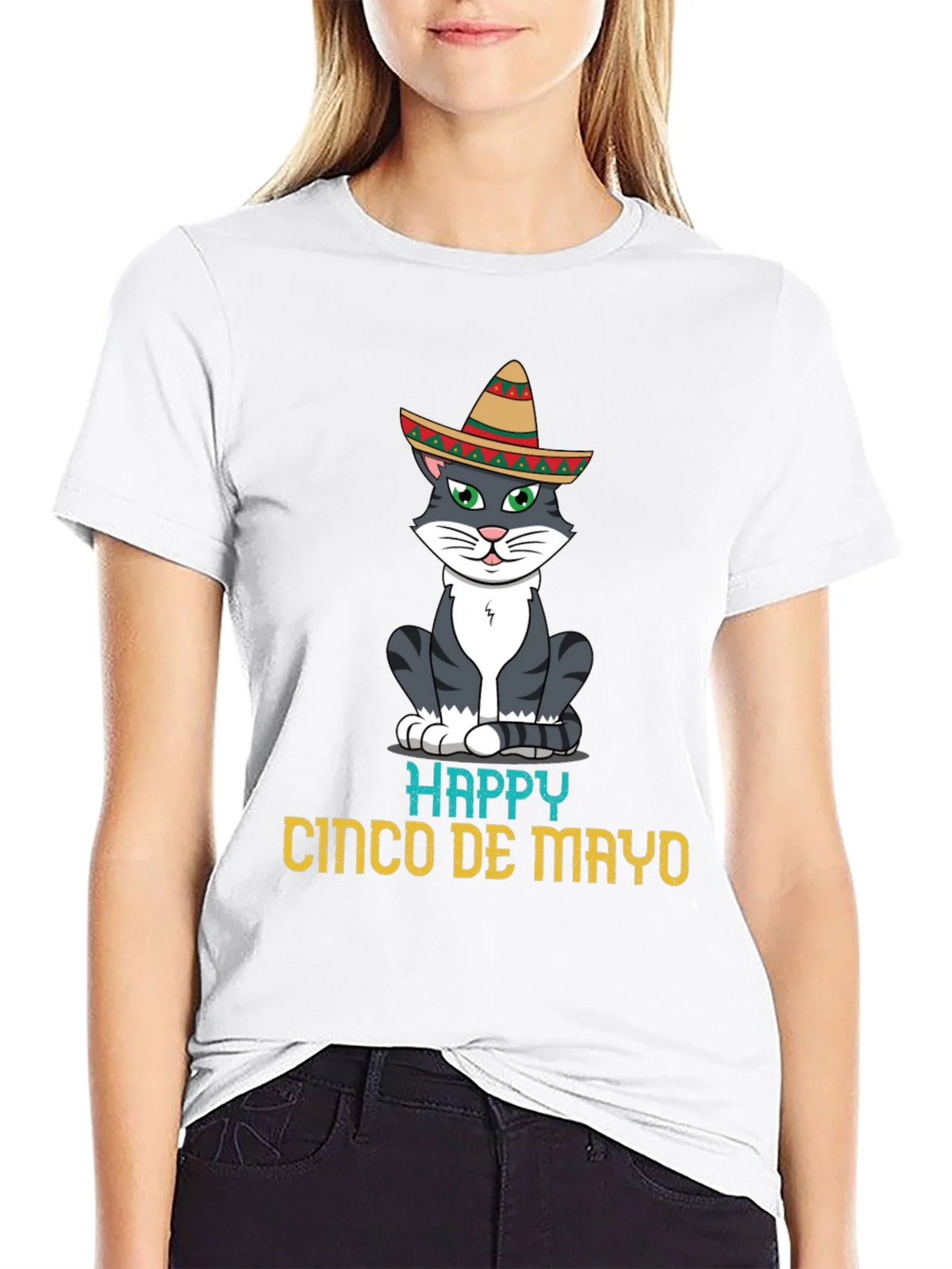 Happy Cinco De Mayo Cat T-Shirt product image 8