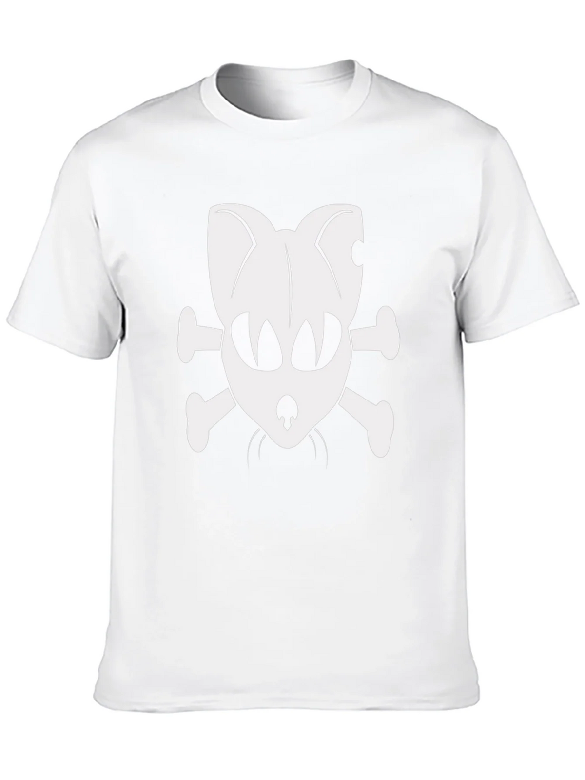 Skull Cat & Crossbones Black T-Shirt product image 9