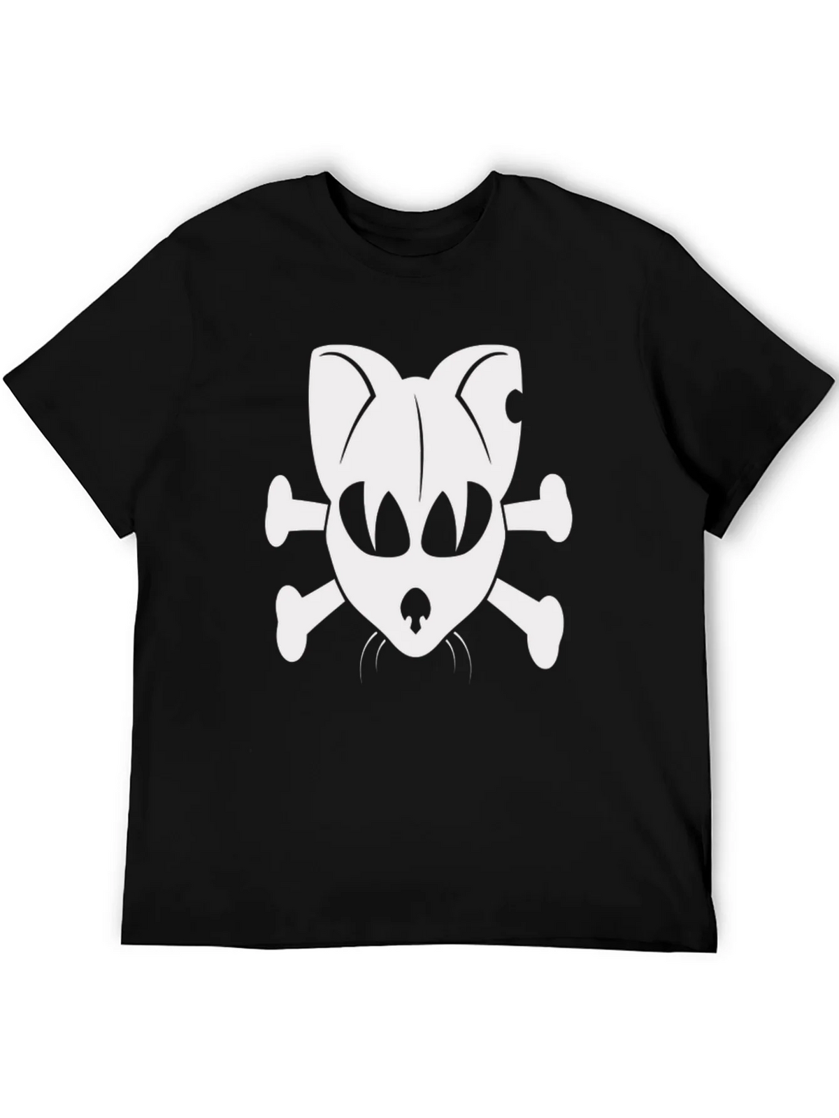 Skull Cat & Crossbones Black T-Shirt product image 5