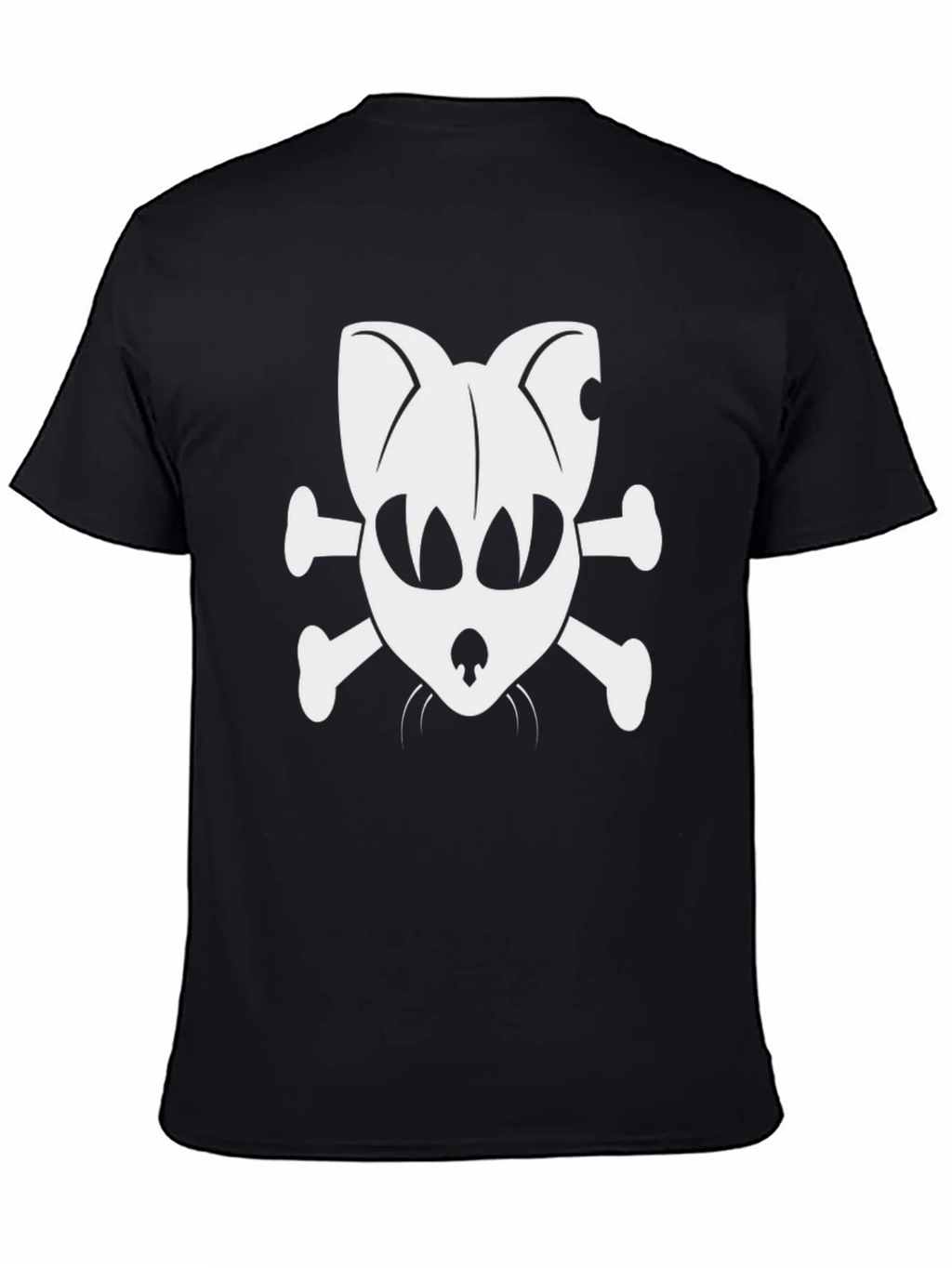 Skull Cat & Crossbones Black T-Shirt product image 4