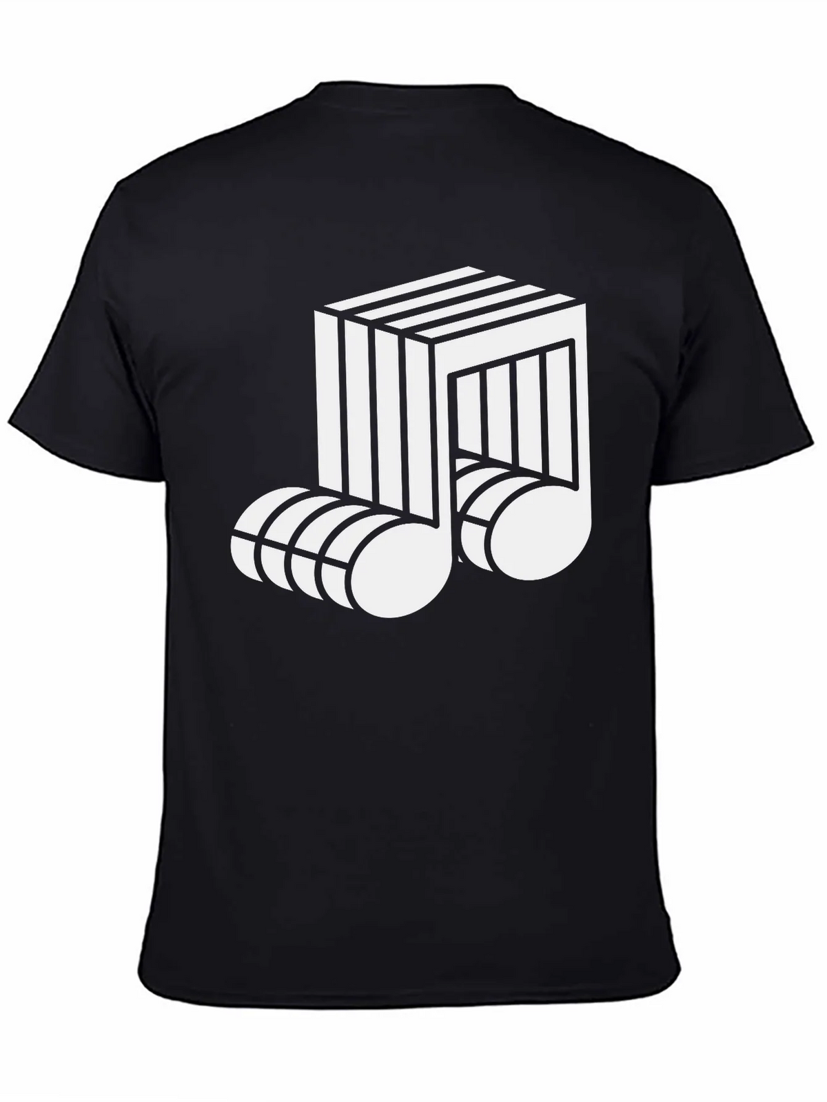 Optical Illusion Music Note Graphic Tee - Black product image 4