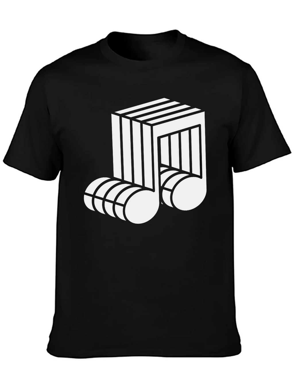 Optical Illusion Music Note Graphic Tee - Black product image 3