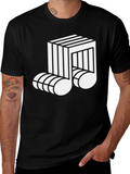 Optical Illusion Music Note Graphic Tee - Black product image 1