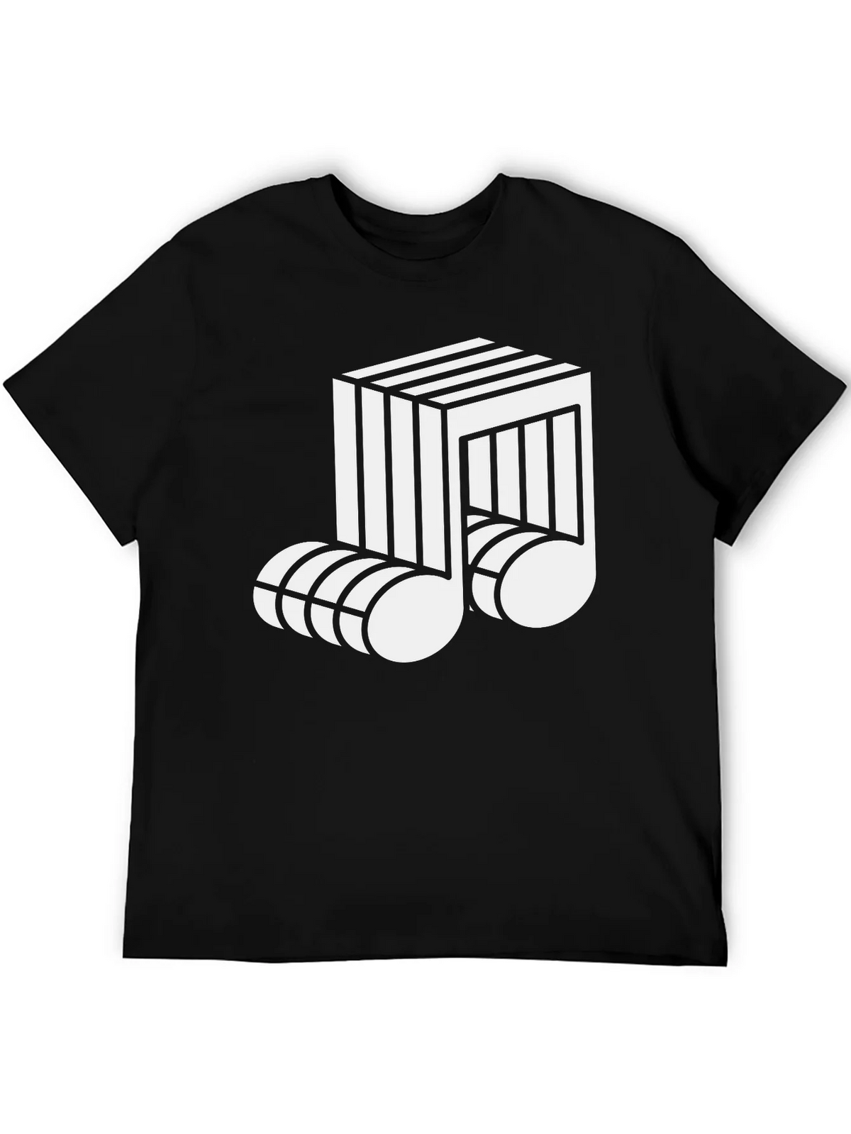 Optical Illusion Music Note Graphic Tee - Black product image 5