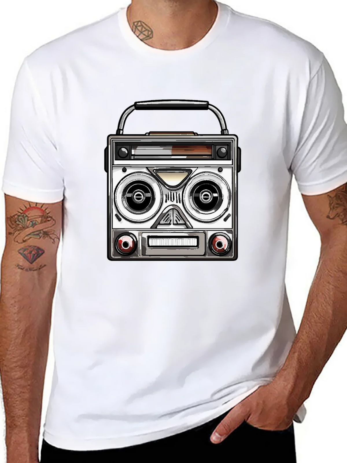 Retro Boombox Graphic T-Shirt - Classic Music Lover Tee product image 7