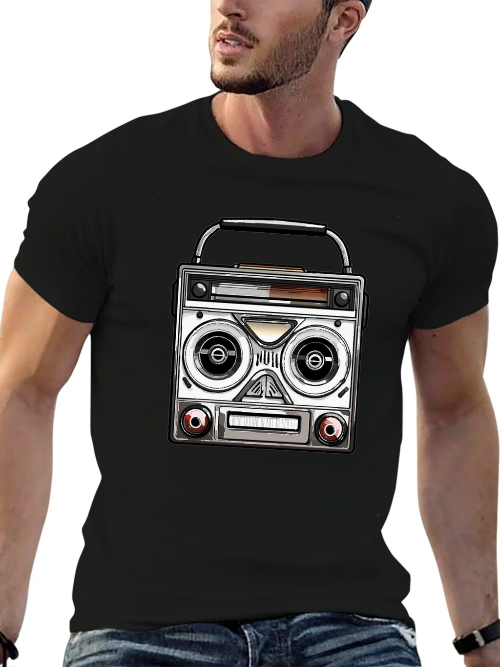 Retro Boombox Graphic T-Shirt - Classic Music Lover Tee product image 6