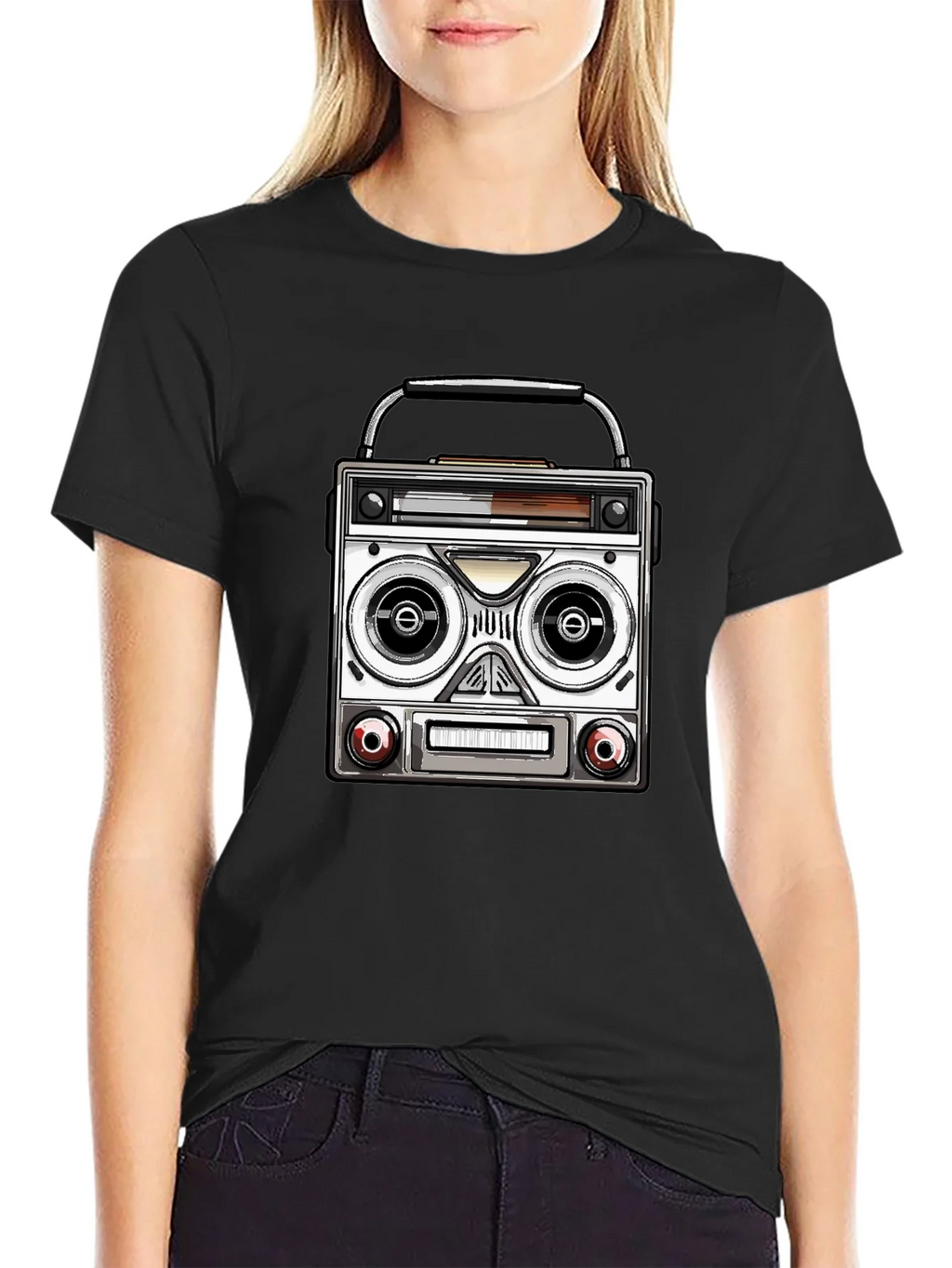 Retro Boombox Graphic T-Shirt - Classic Music Lover Tee product image 2