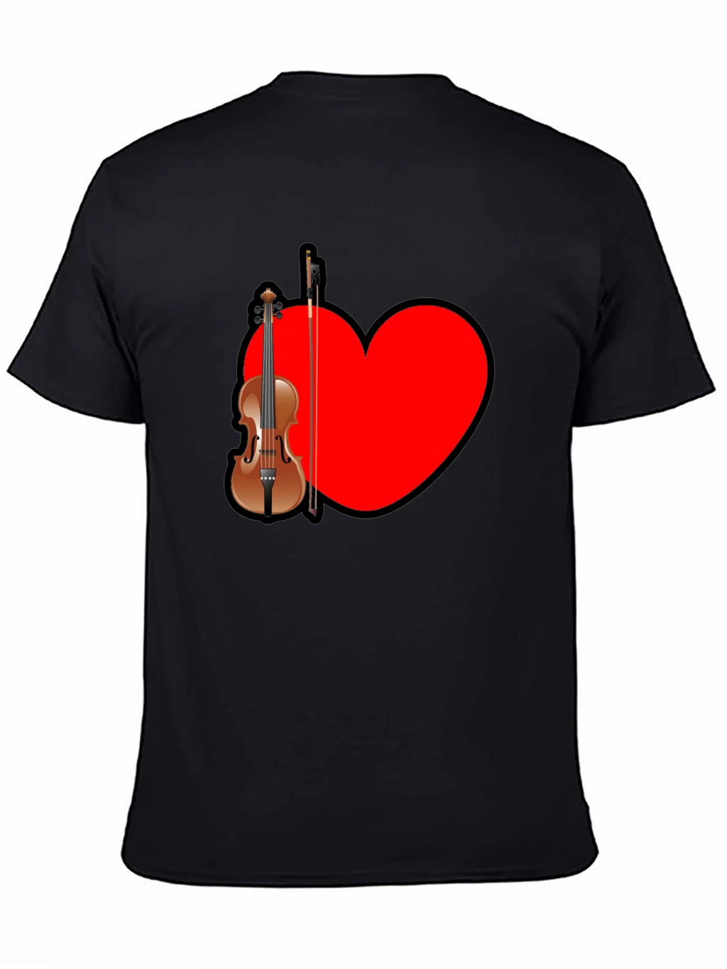 Musical Love: Violin Heart Graphic Tee product image 4
